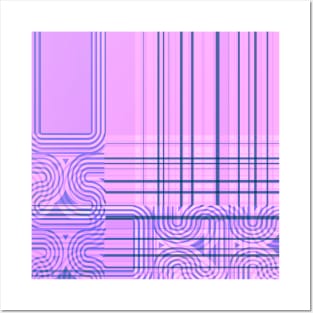 Abstract lines and waves pattern Posters and Art